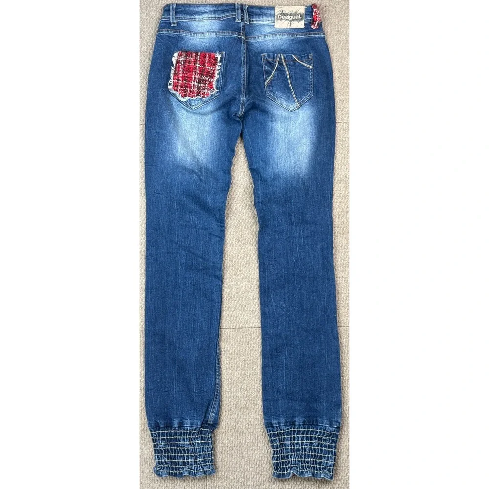 Desigual Rainbow The Pun Slim Pit Women‎ Jeans Size 28 (Actual 28x32)